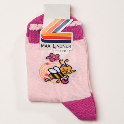 Socken Biene rosa Größe 23, 24, 25, 26