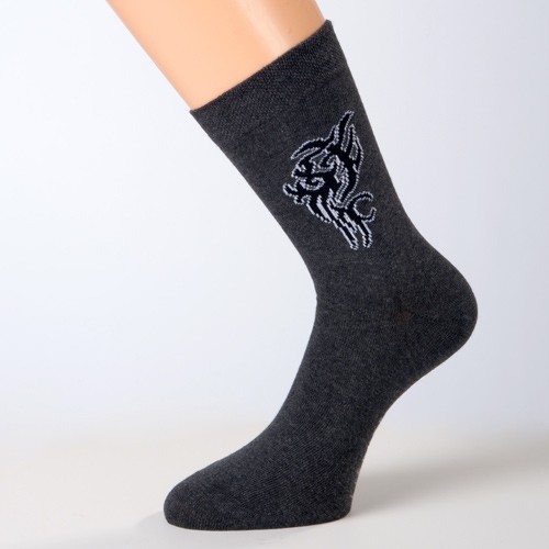 Tattoo-Socken dunkelgrau Größe 36, 37, 38
