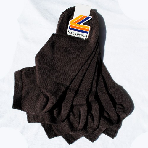 3 Paar Sneaker-Socken dunkelbraun Größe 48, 49, 50