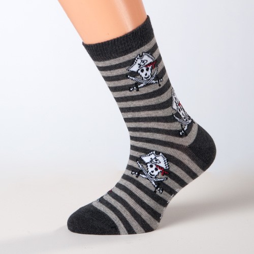 Socken Pirat dunkelgrau Größe 23, 24, 25, 26