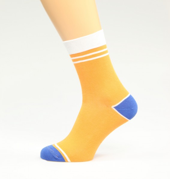 Orange gestreifte Business-Socken Größe 35, 36, 37, 38